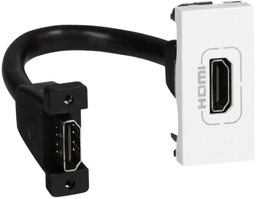 Розетка HDMI Legrand Mosaic для кабель-канала Metra 1-м. 1 мод. белый картинка